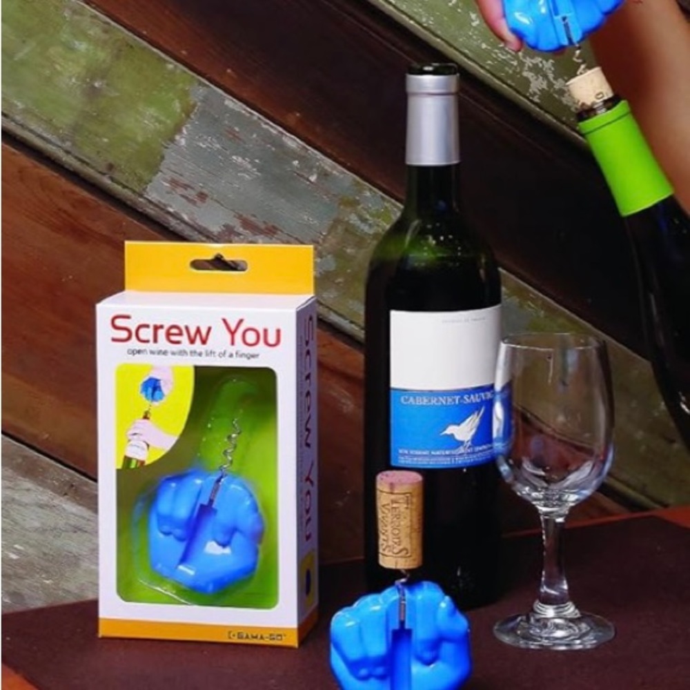NWT NIB  Gama-Go Screw You Corkscrew for wine bottle Dishwasher safe ideal gift